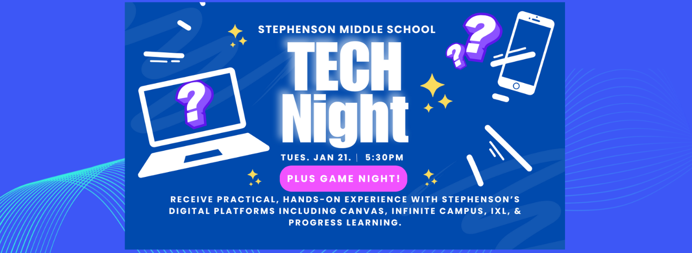 tech night plus game night 1/21/2025 @ 5:30 p.m.