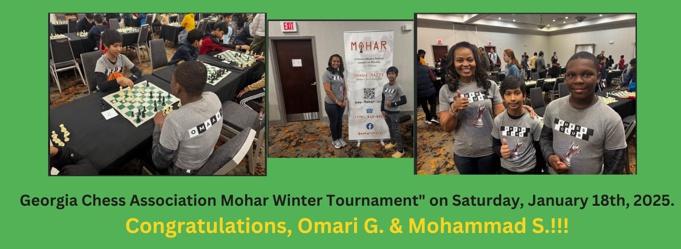 chess tournament, congratulations omari g & Mohammad S.